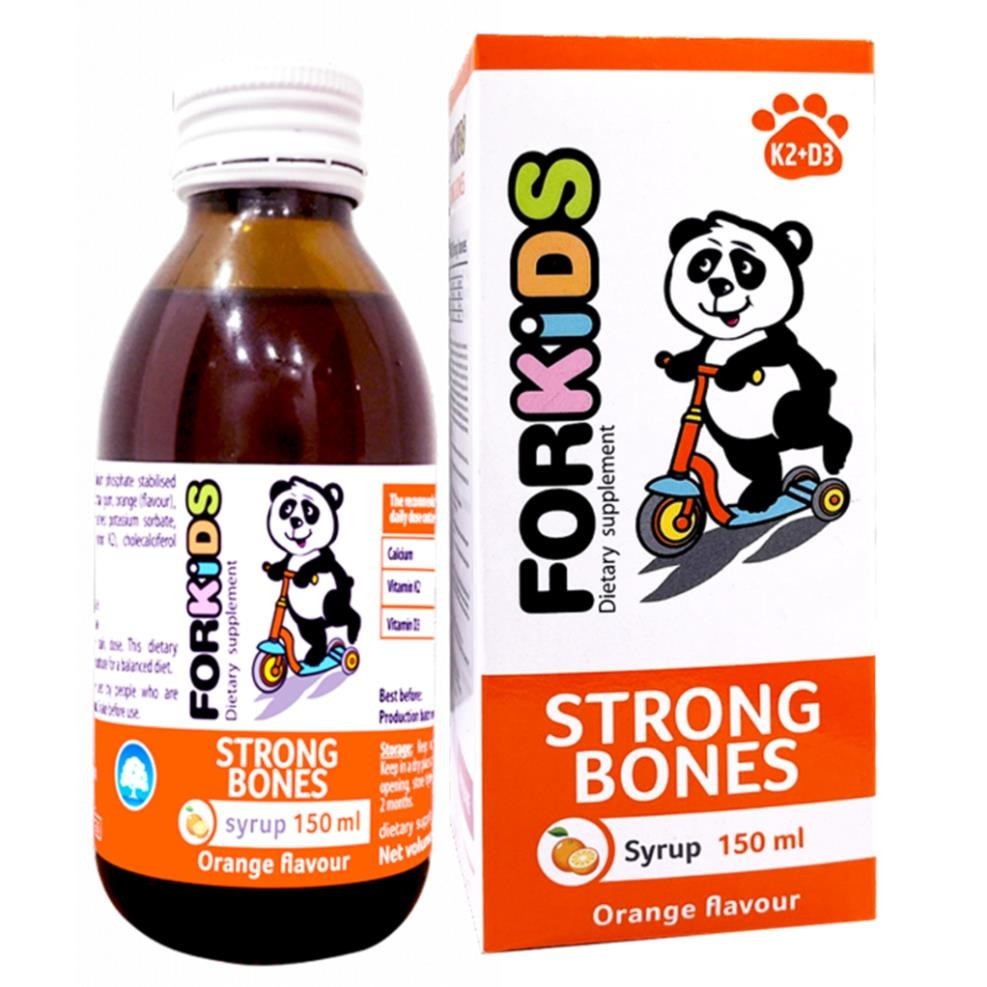 Siro ForKids Strong Bones K2+D3 – Bổ sung Canxi, Vitamin D3, K2 giúp bé ...