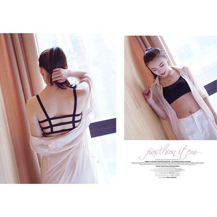 Áo bra Cotton 3 dây XINH XẮN Mút mỏng MÁT AL012-PINK BIKINI