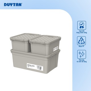Thùng đa năng Matsu Lock combo DUY TÂN nhựa PP, 2 thùng 15 + 1 thùng 45, có khóa gài, lưu trữ đồ dùng, thực phẩm đa năng