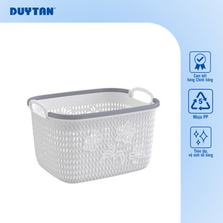 Giỏ Bông Nhỏ DUY TÂN nhựa PP nguyên sinh, giỏ nhựa đan mây, có tay cầm tiện lợi