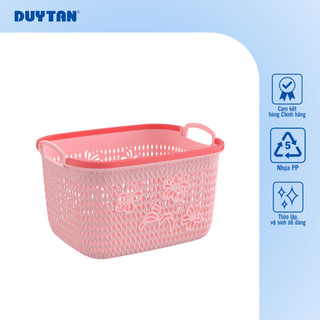 Giỏ Bông Nhỏ DUY TÂN nhựa PP nguyên sinh, giỏ nhựa đan mây, có tay cầm tiện lợi