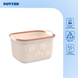 Giỏ Bông Nhỏ DUY TÂN nhựa PP nguyên sinh, giỏ nhựa đan mây, có tay cầm tiện lợi