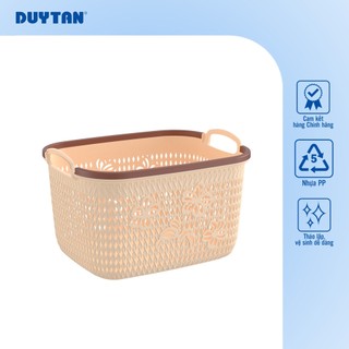 Giỏ Bông Nhỏ DUY TÂN nhựa PP nguyên sinh, giỏ nhựa đan mây, có tay cầm tiện lợi