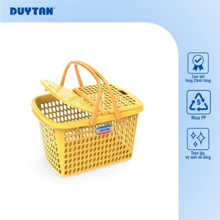 Giỏ Nắp Đại 2016 DUY TÂN nhựa PP nguyên sinh, có nắp gài, quai xách tiện lợi, giỏ nhựa đa năng