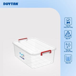 Thùng Chữ Nhật 45 DUY TÂN nhựa PP, màu trắng trong, đựng dồ đa năng