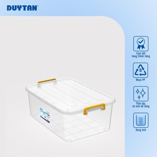 Thùng Chữ Nhật 45 DUY TÂN nhựa PP, màu trắng trong, đựng dồ đa năng