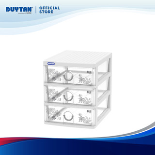 Tủ A4 -3 ngăn-Nắp bằng DUY TÂN nhựa PP, tủ mỹ phẩm, tủ văn phòng, mini để bàn tiện lợi