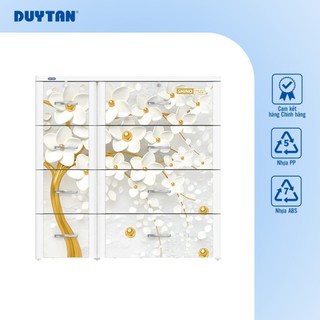 Tủ Shino 4 tầng DUY TÂN nhựa PP/ABS, bao gồm 4 hộc lớn và 4 hộc nhỏ, tủ quần áo đa năng, tiện lợi