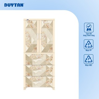 Tủ Wing 2C-3 ngăn DUY TÂN nhựa PP/ABS, tủ treo quần áo có 3 hộc dưới, tủ quần áo tiện lợi (tặng móc)