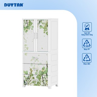 Tủ Wing 2C-3 ngăn DUY TÂN nhựa PP/ABS, tủ treo quần áo có 3 hộc dưới, tủ quần áo tiện lợi (tặng móc)