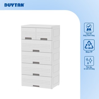 Tủ Tabi Diamond-L 5 tầng DUY TÂN nhựa PP/ABS, bao gồm 4 hộc lớn và 2 hộc nhỏ, tủ quần áo đa năng, tiện lợi
