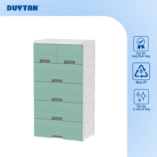 Tủ Tabi Diamond-L 5 tầng DUY TÂN nhựa PP/ABS, bao gồm 4 hộc lớn và 2 hộc nhỏ, tủ quần áo đa năng, tiện lợi