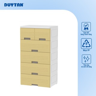 Tủ Tabi Diamond-L 5 tầng DUY TÂN nhựa PP/ABS, bao gồm 4 hộc lớn và 2 hộc nhỏ, tủ quần áo đa năng, tiện lợi