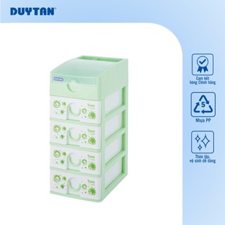 Tủ Tomi 5 ngăn DUY TÂN nhựa PP/ABS, tủ văn phòng mini để bàn tiện lợi