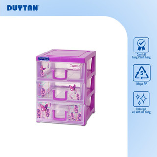 Tủ Tomi-S 3 ngăn DUY TÂN nhựa PP/ABS, tủ mỹ phẩm, tủ văn phòng, mini để bàn tiện lợi
