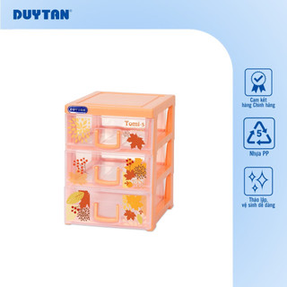Tủ Tomi-S 3 ngăn DUY TÂN nhựa PP/ABS, tủ mỹ phẩm, tủ văn phòng, mini để bàn tiện lợi