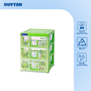 Tủ Tomi-S 3 ngăn DUY TÂN nhựa PP/ABS, tủ mỹ phẩm, tủ văn phòng, mini để bàn tiện lợi