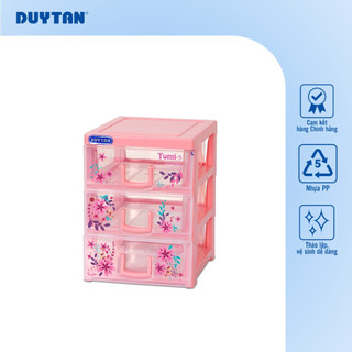 Tủ Tomi-S 3 ngăn DUY TÂN nhựa PP/ABS, tủ mỹ phẩm, tủ văn phòng, mini để bàn tiện lợi