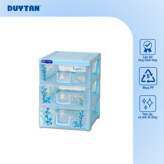 Tủ Tomi-S 3 ngăn DUY TÂN nhựa PP/ABS, tủ mỹ phẩm, tủ văn phòng, mini để bàn tiện lợi