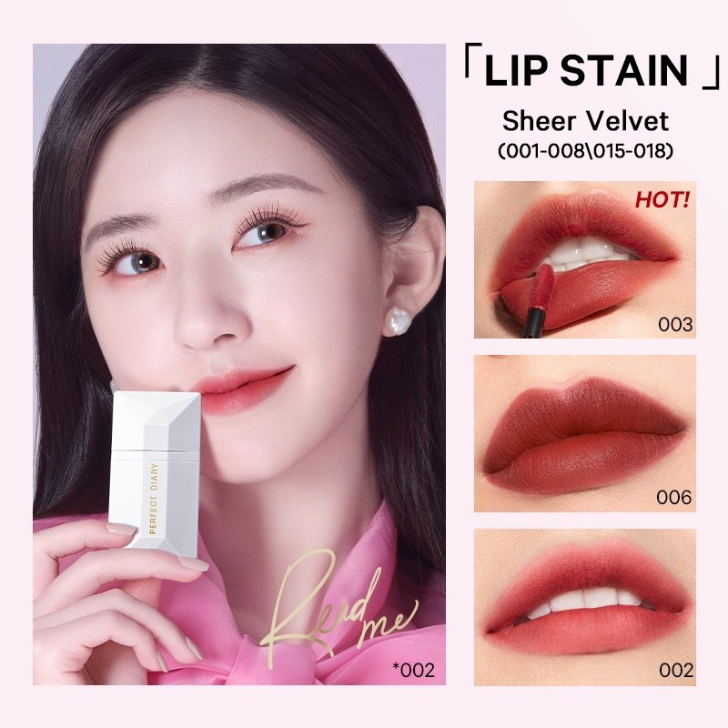 Ảnh Son Môi PERFECT DIARY ReadMe Lip Veil 10 tông màu tùy chọn lâu trôi 4ml 3