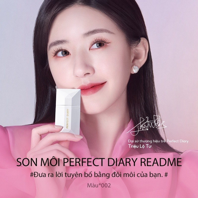 Ảnh Son Môi PERFECT DIARY ReadMe Lip Veil 10 tông màu tùy chọn lâu trôi 4ml 2