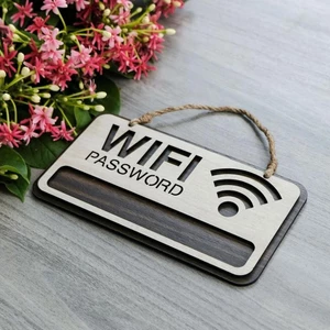 Bảng gỗ trang trí wifi password treo tường, bảng treo, dán tường trang trí decor thiết kế theo yêu cầu
