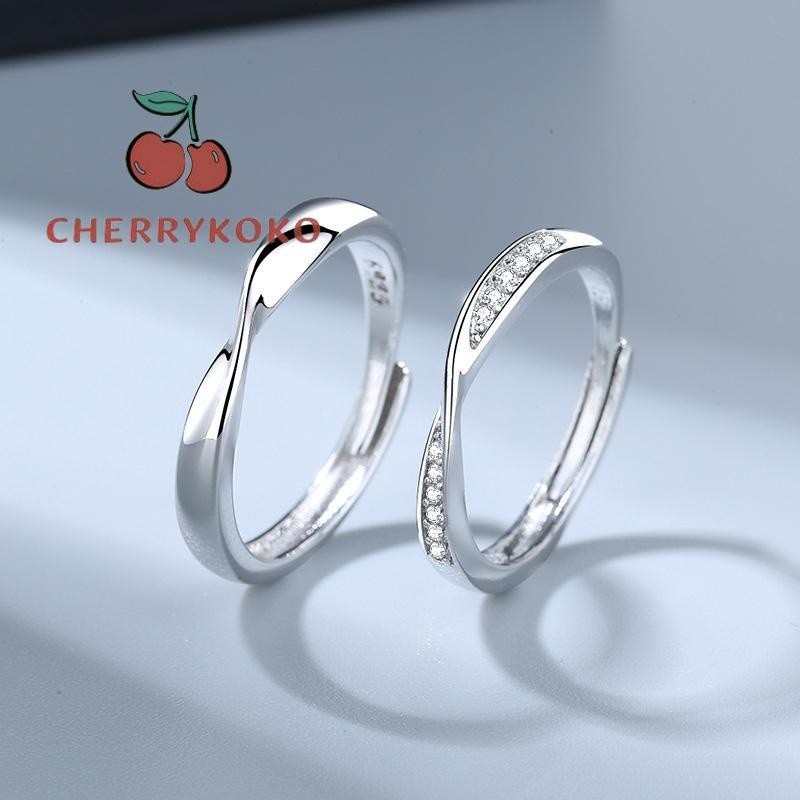 💞Cherry💞 Nhẫn đôi cao cấp, nhẫn bạc nam đơn giản, nhẫn bạc nữ đính đá đẹp. Nhẫn cặp mới nhất