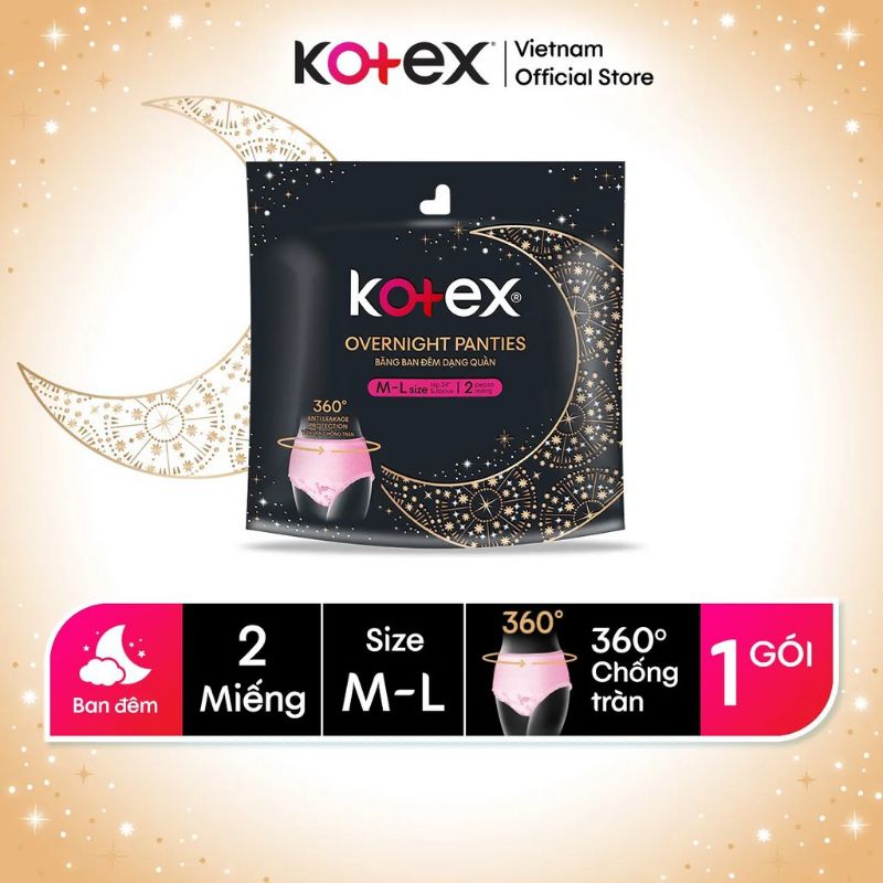 1 gói băng vệ sinh dạng quần Kotex 2 chiếc/gói