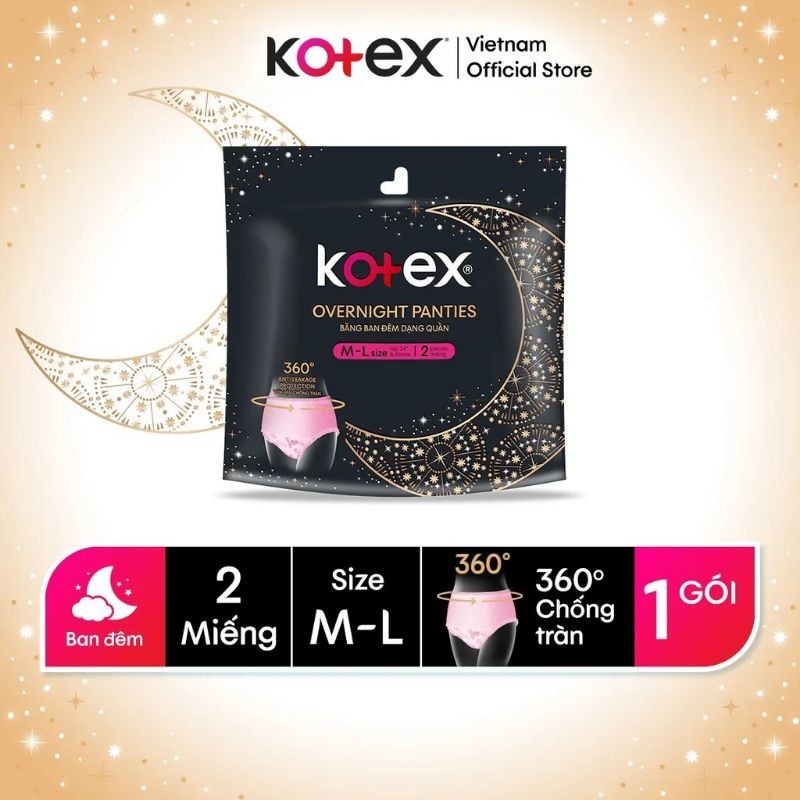 [🎁Quà tặng ngẫu nhiên]1 thùng 16 gói băng vệ sinh dạng quần Kotex Size ML/XL 2 chiếc/gói