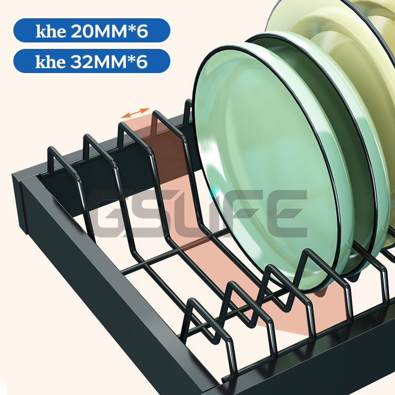 Lifinity Kệ Để Chén Đĩa Thông Minh Trên Bồn Rửa Đặt Trên Bồn Cao Cấp Sơn Đen Tĩnh Điện Cao Cấp