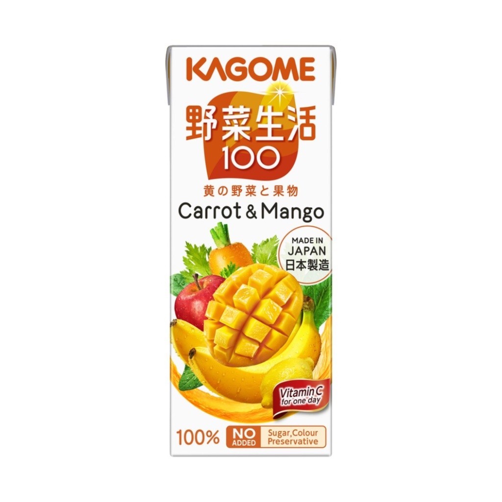(ShipHỏaTốc) KAGOME Nước Ép Rau Củ Quả Vị Cà Rốt & Xoài, Vegetable