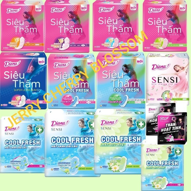1  gói  8 miếng băng vệ sinh Diana  đủ loại  tùy chọn