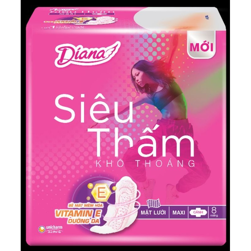 1  gói  8 miếng băng vệ sinh Diana  đủ loại  tùy chọn