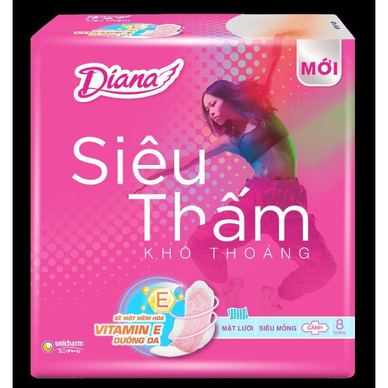 1  gói  8 miếng băng vệ sinh Diana  đủ loại  tùy chọn