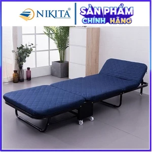 Giường xếp, Giường gấp văn phòng, 2026 - Chính Hãng NIKITA - Màu Xanh Dương hoặc Xám Tro