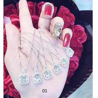 xả kho , dây chuyền bạc , đính đá cao cấp - jena sliver
