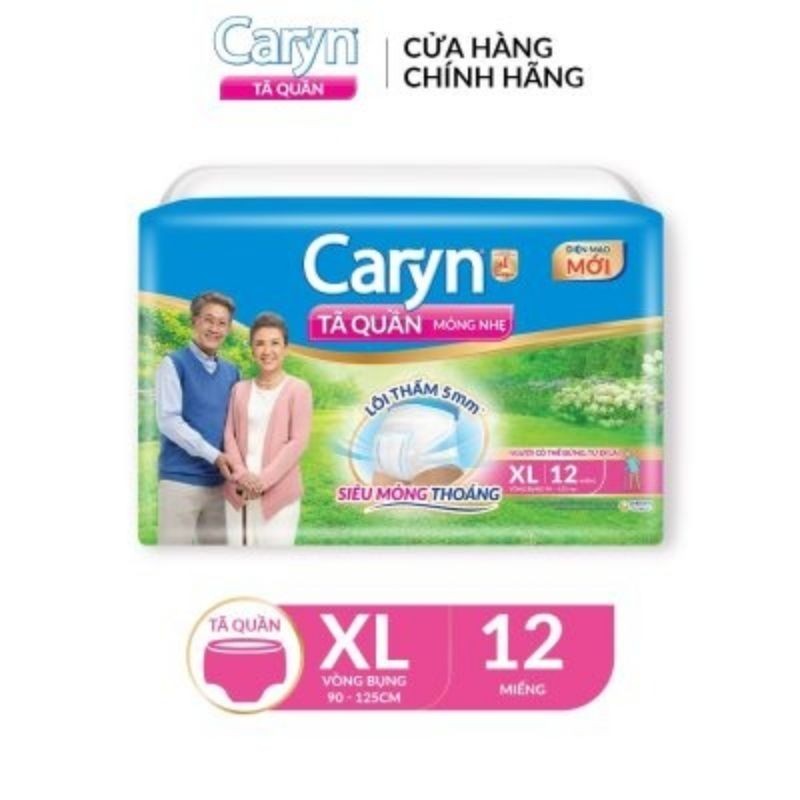 Tã Quần Caryn mỏng nhẹ M16, L14, XL12