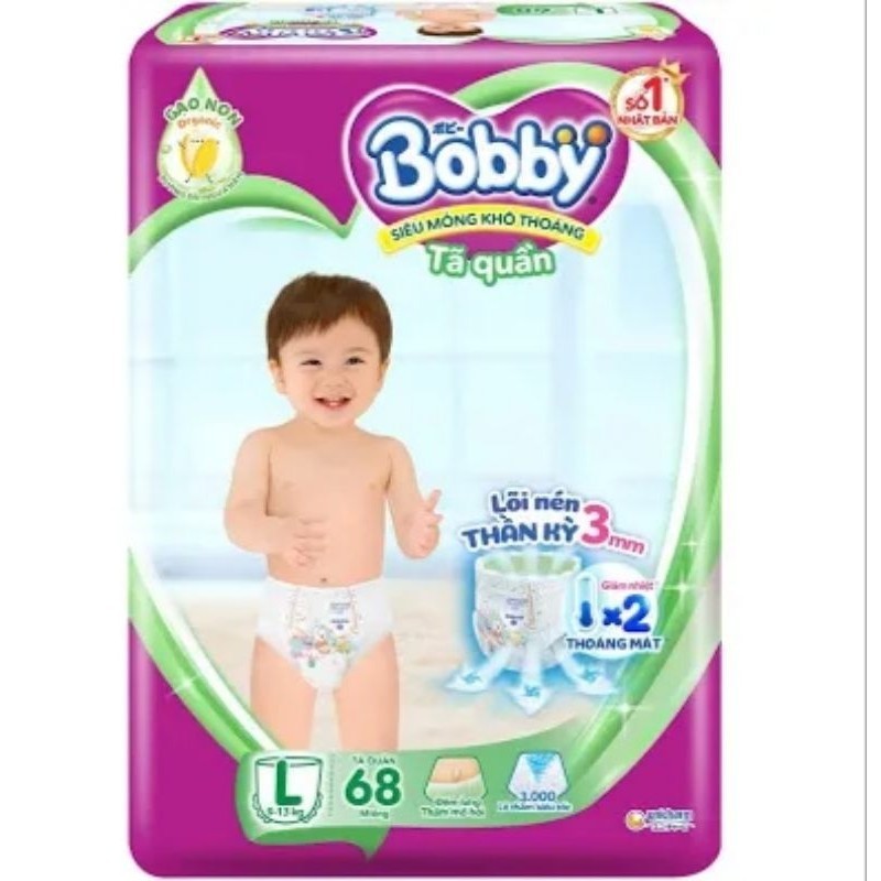 Tã quần Bobby M76, L68, XL62, XXL56 miếng