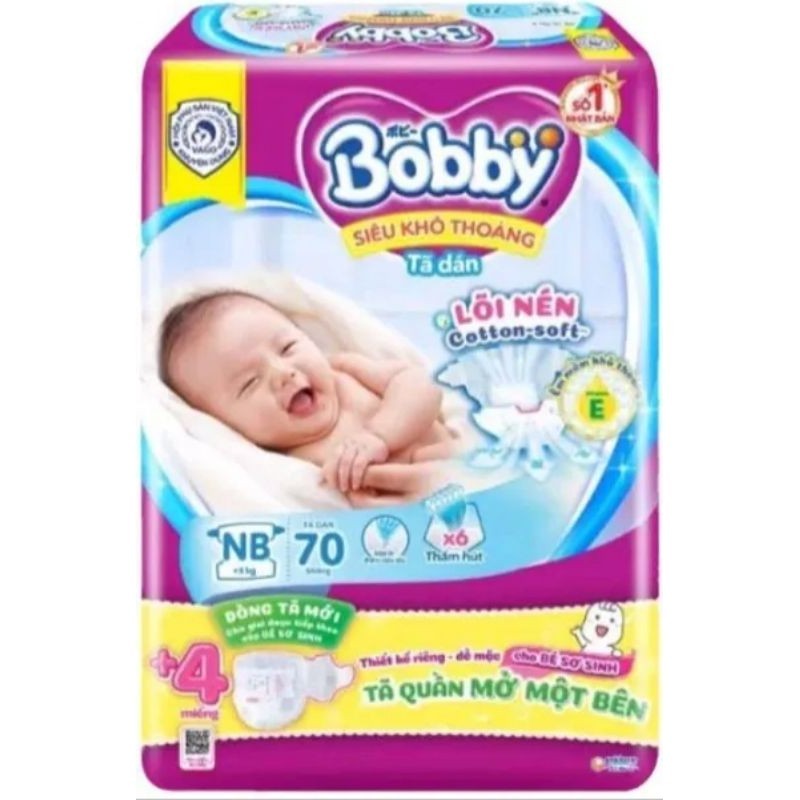 Tã dán Bobby BN sơ sinh 38 miếng hoặc 70 miếng