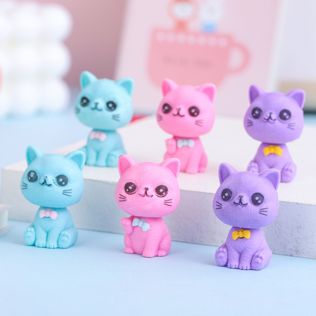 3 Tẩy Gôm Chì Xoá Hình Mèo Xinh Cute