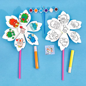 3 Chong Chóng Lắp Ghép 6 Cánh Tô Màu