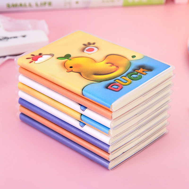3 Sổ A7 Bìa Nhựa 3D Hoạt Hình Có Dòng Kẻ Dễ Thương