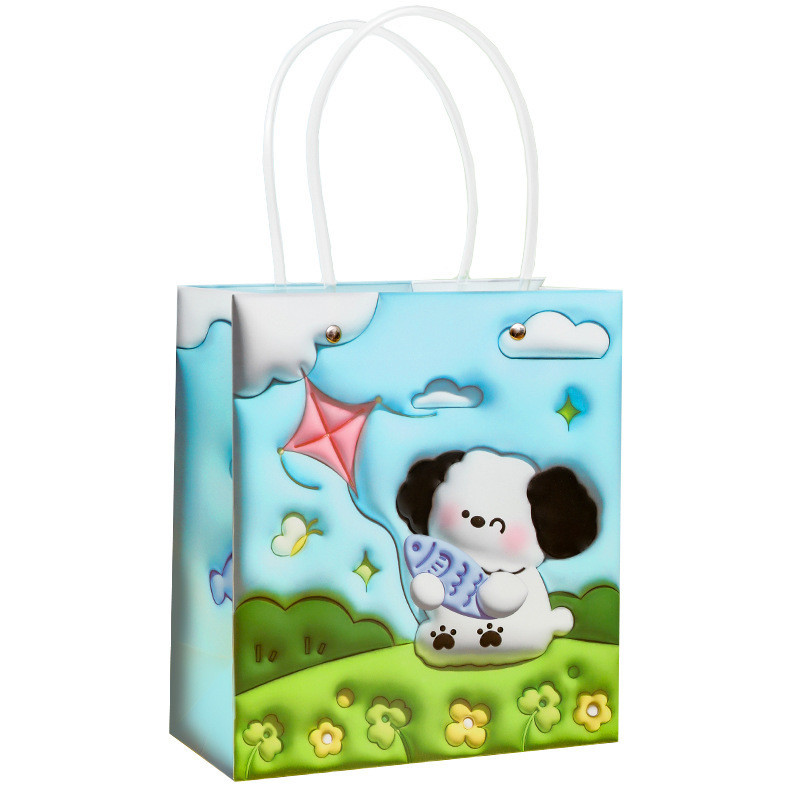 3 Túi Nhựa Đựng Quà Hoạt Hình 3D Dễ Thương 21*9*19Cm
