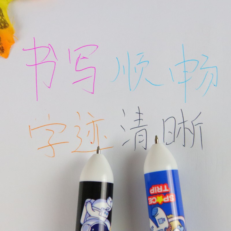 3 Bút Bi Bấm 10 Màu 0.5Mm Phi Hành Gia