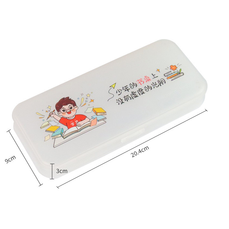 Hộp Bút Nhựa 3 Ngăn Học Tập Dễ Thương - Bách hoá Thỏ Hồng