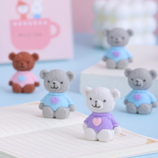 3 Tẩy Gôm Chì Xoá Hình Gấu Trái Tim - Thỏ Hồng VPP