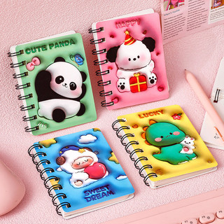 3 Sổ A7 Động Vật 3D Không Dòng Kẻ - Thỏ Hồng VPP