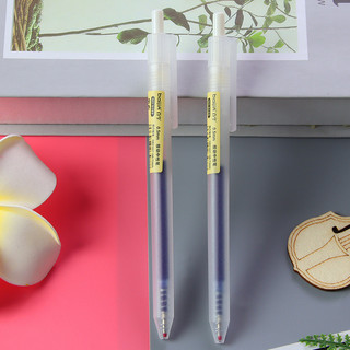 3 Bút Bi Mực Gel Muji Thân Mờ Ngòi 0.5Mm Màu Xanh - Thỏ Hồng VPP