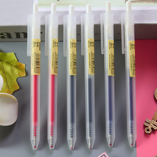 3 Bút Bi Mực Gel Muji Thân Mờ Ngòi 0.5Mm Màu Đỏ - Thỏ Hồng VPP