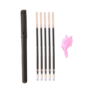 3 Combo Bút Bay Màu Luyện Chữ Tiện Lợi Kèm 5 Ngòi - Thỏ Hồng VPP